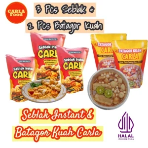 CARLA Seblak Instant & Batagor Kuah CARLA Khas Bandung | Paket 3 Seblak & 2 Batagor